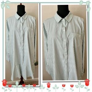 NWT CROWN & IVY SOCIETY SOCIAL “CABANA STRIPE”DRESS SZ XL